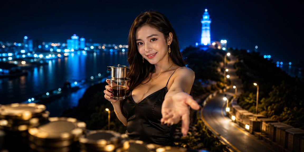 Người dùng thực hiện giao dịch nạp tiền casino tại quán cà phê biển Vũng Tàu